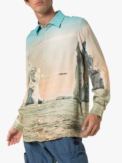 Shop Ambush Iceberg Print Shirt In Neutrals