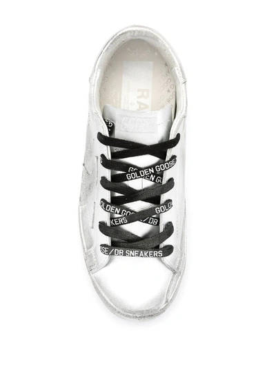 Shop Golden Goose Distressed-effect Sneakers In Silver