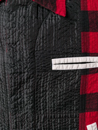 CONTRAST PANEL CHECK JACKET