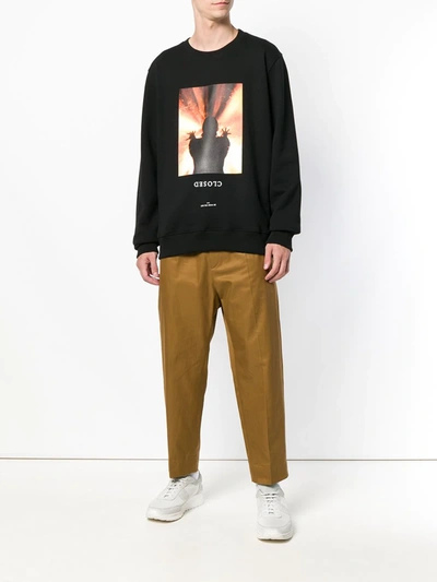 Ih Nom Uh Nit Closed Print Sweatshirt In Black