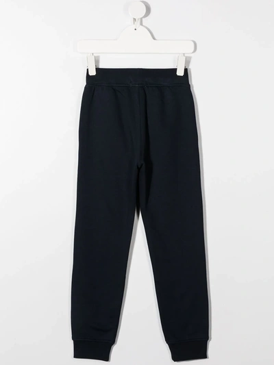 Shop Hugo Boss Contrast Stitching Track Pants In Blue