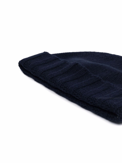 Drumohr Cashmere Beanie Hat In Blau
