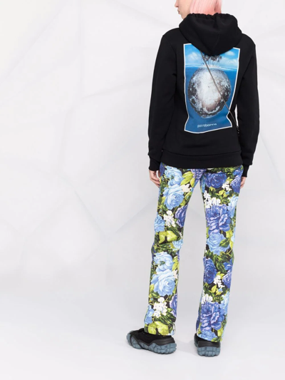 Rabanne Womens Navy Paco World X Kimura Tsunehisa Organic-cotton Hoody S In Black