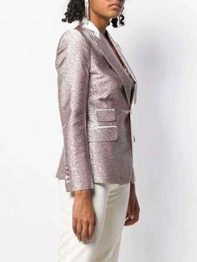 Shop Dsquared2 Glitter Single Breasted Blazer In Pink