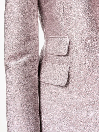 Shop Dsquared2 Glitter Single Breasted Blazer In Pink