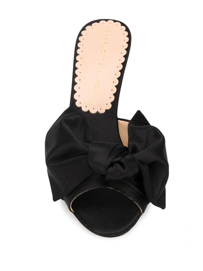 Shop Charlotte Olympia Drew Satin Sandals In Black