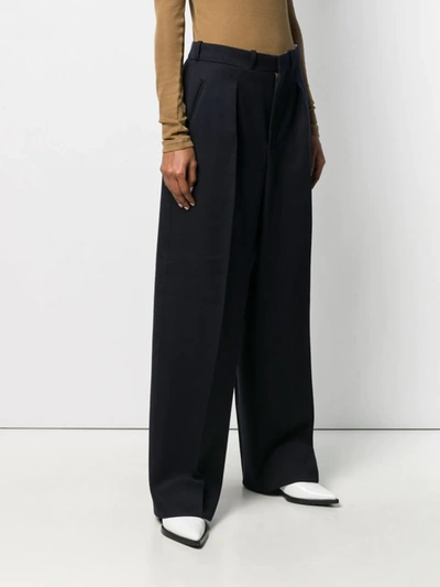 Shop Ami Alexandre Mattiussi Large Fit Women's Trousers In Blue