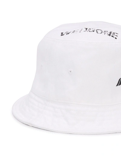 Shop We11 Done Logo Print Bucket Hat In White