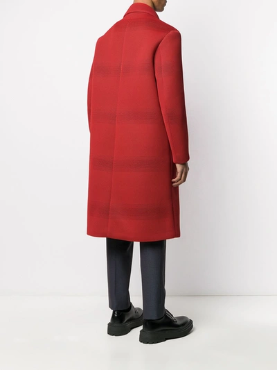 Shop Namacheko Woven Stripe Coat In Red