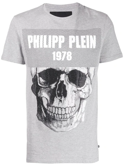 Shop Philipp Plein Printed T-shirt In Grey