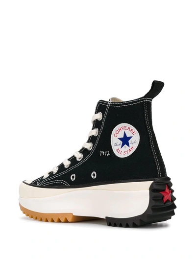 Converse Run Star Hike Hi Platform Sole Casual Sneakers In Black