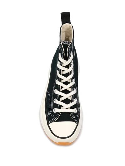 Converse Run Star Hike Hi Platform Sole Casual Sneakers In Black