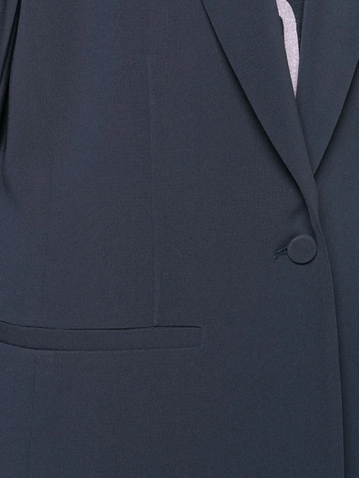 Cinq À Sept Khloe Ruched Sleeve Blazer In Blue