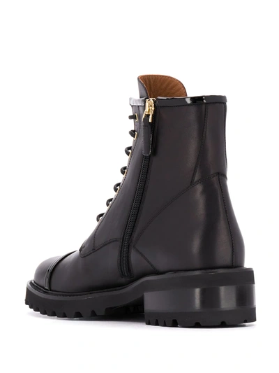 Malone Souliers Bryce 30 Patent-trimmed Leather Ankle Boots In Black