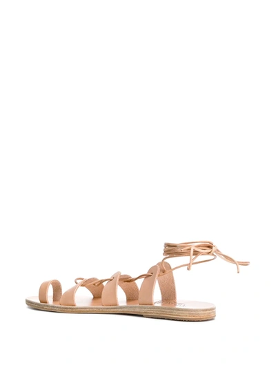 Ancient Greek Sandals Alcyone Strappy Flat Sandals In Neutrals