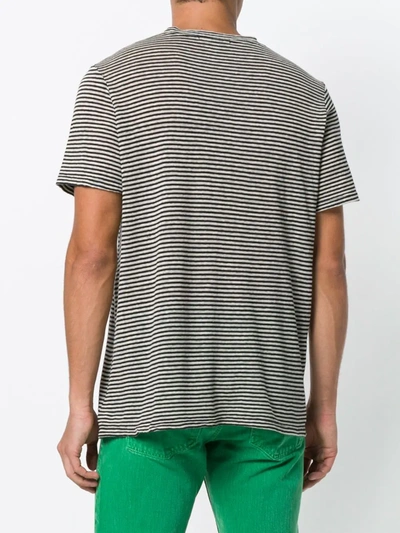 Shop Isabel Marant Leon Striped T-shirt In Black