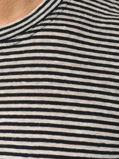 Shop Isabel Marant Leon Striped T-shirt In Black