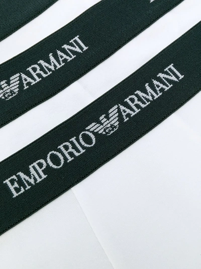 Shop Emporio Armani Logo Band Boxers In White