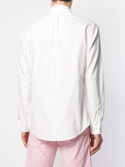 Polo Ralph Lauren Slim Fit Long Sleeve Polo Shirt In White