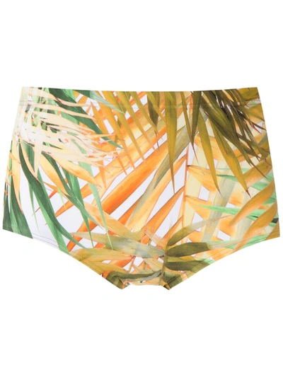 Lygia & Nanny Copacabana Printed Trunks In Yellow