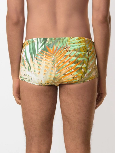 Shop Lygia & Nanny Copacabana Printed Trunks In Yellow