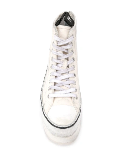 Shop R13 Logo Platform Sneakers In White