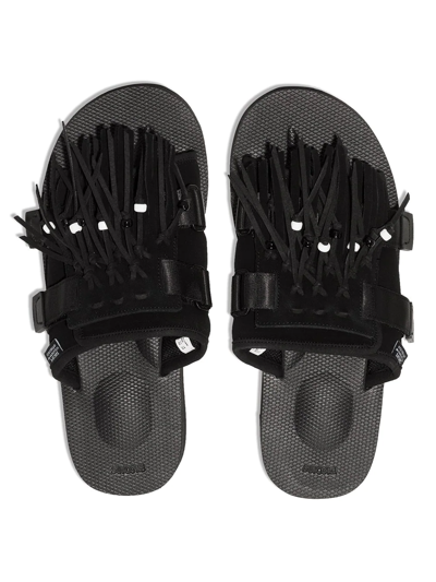 Shop Suicoke Hoto Slip-on Sandals In Black