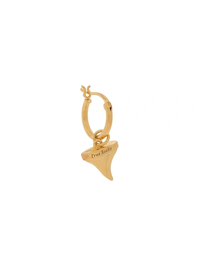 Shop True Rocks Shark Tooth Single Hoop Earring In Gold