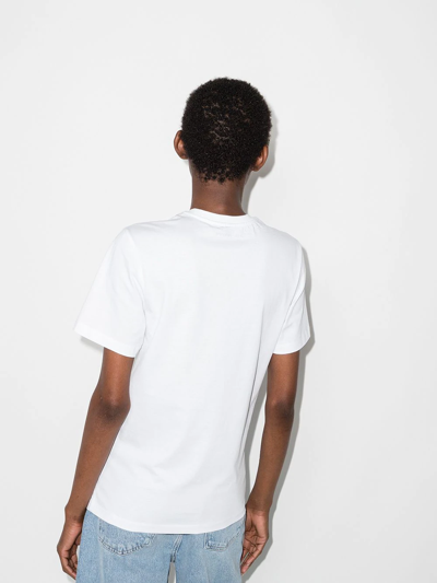 Shop Paco Rabanne Logo-print Cotton T-shirt In White