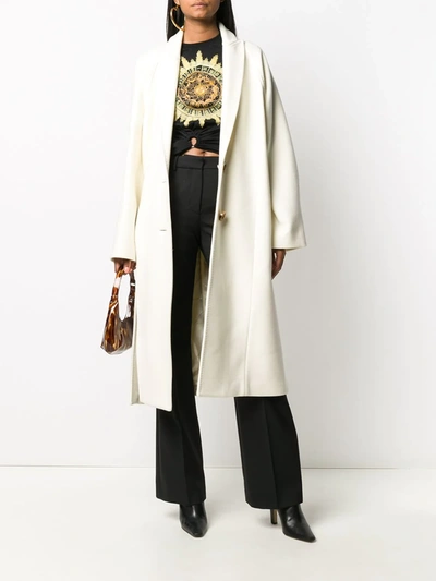 Shop Off-white Cut-out Overcoat In Neutrals