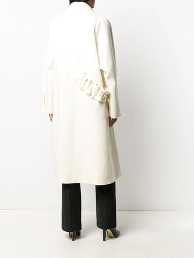 Shop Off-white Cut-out Overcoat In Neutrals