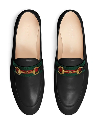 Shop Gucci Horsebit-detail Leather Loafers In Black