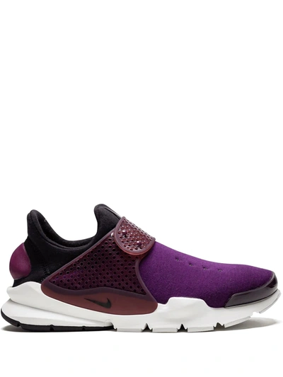Shop Nike Sock Dart Tech Fleece Sneakers In Purple