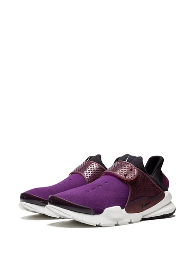 Shop Nike Sock Dart Tech Fleece Sneakers In Purple