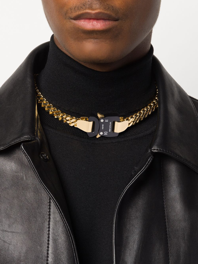 Shop Alyx Signature Lock Necklace In Gold