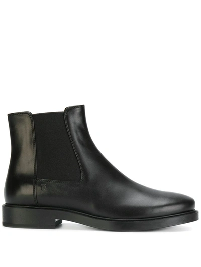 Shop Tod's Classic Chelsea Boots In Black