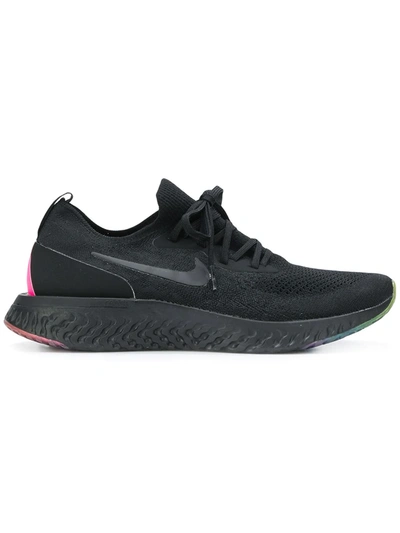Shop Nike Epic React Flyknit "betrue" Sneakers In Black