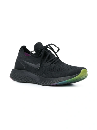 Shop Nike Epic React Flyknit "betrue" Sneakers In Black