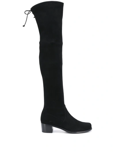 Shop Stuart Weitzman Thigh-high Flat Boots In Black