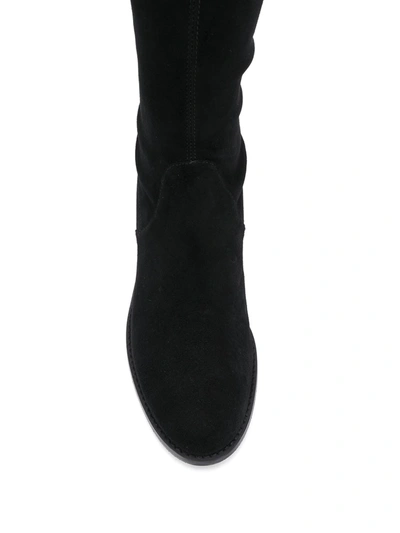 Shop Stuart Weitzman Thigh-high Flat Boots In Black