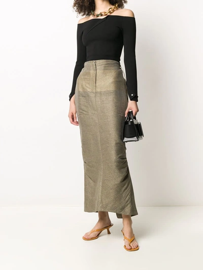 Pre-owned Gianfranco Ferre 1990s Maxi Skirt In Neutrals