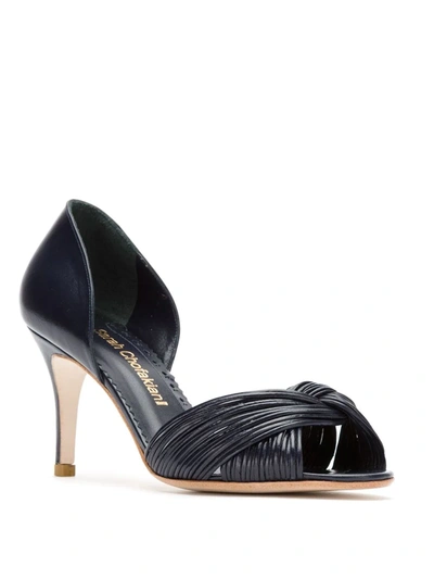 Shop Sarah Chofakian Leather Pumps In Blue