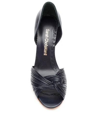 Sarah Chofakian Leather Pumps In Blue