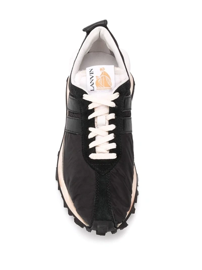 Shop Lanvin Bumper Low-top Sneakers In Black