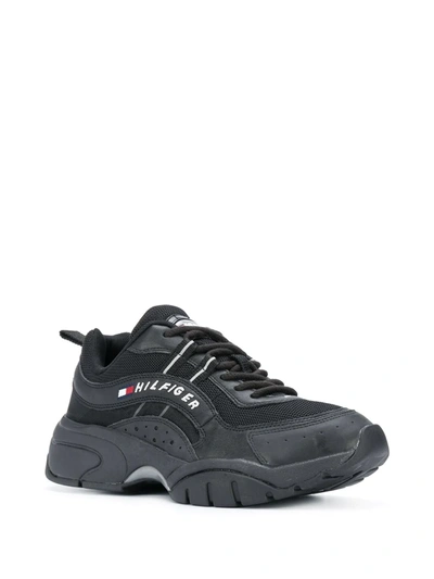 Shop Tommy Jeans Heritage Chunky Sole Sneakers In Black
