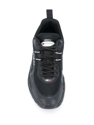 Shop Tommy Jeans Heritage Chunky Sole Sneakers In Black