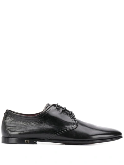 Shop Dolce & Gabbana Pointed Toe Loafers In Black