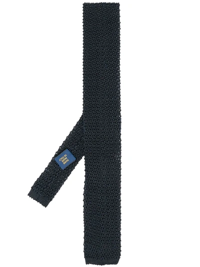 Shop Polo Ralph Lauren Knitted Silk Tie In Blue
