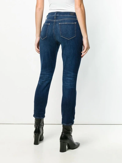 Shop Paige Cropped Jeans In Blue