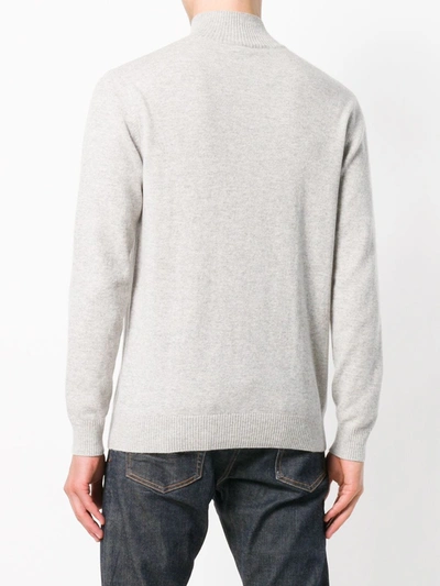 Shop N•peal Turtleneck Cashmere Jumper In Grey